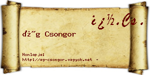 Ág Csongor névjegykártya